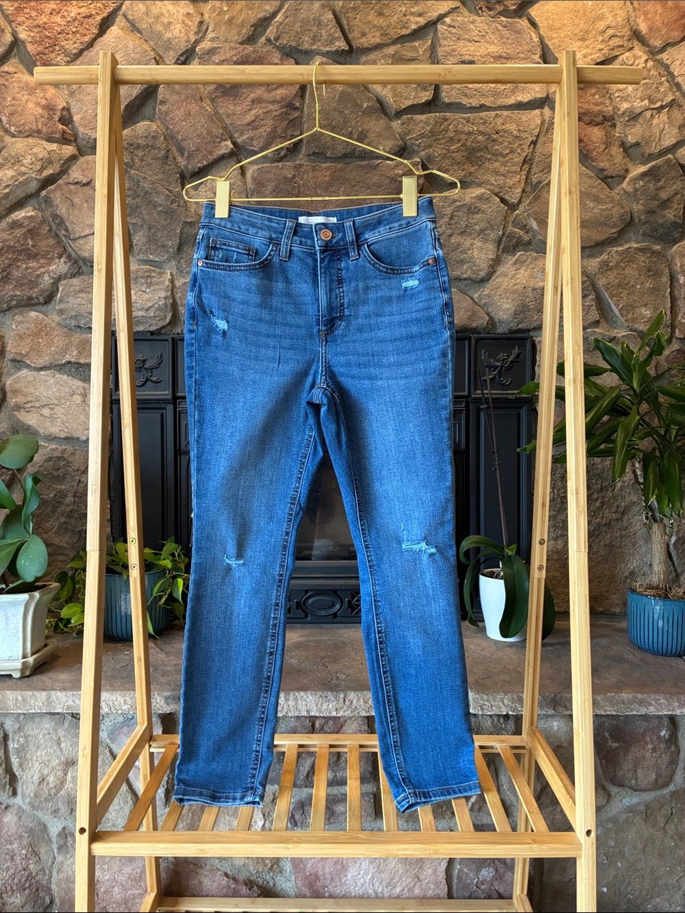 LC Lauren Conrad Blue Skinny Jeans